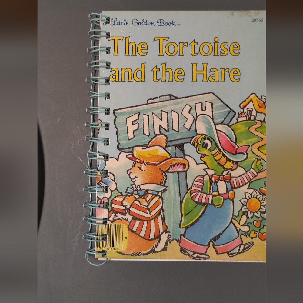 Repurposed Little Golden Book/Journal (The Tortoise And The Hare)